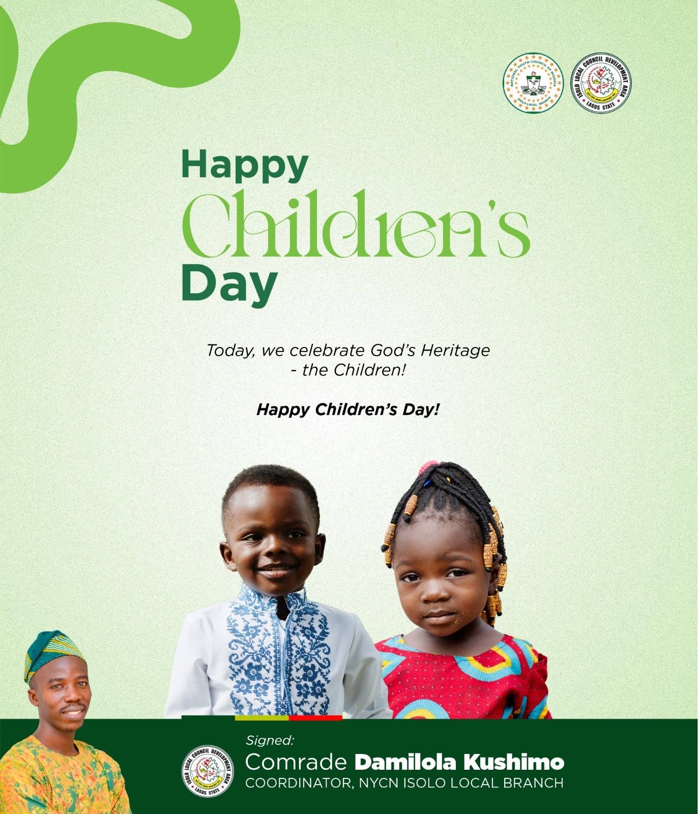 Children’s Day: NYCN Isolo Calls For Implementation Of Policies To Promote Children’s Inclusion, Devt