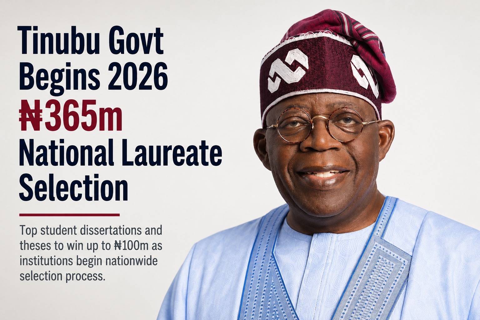 Tinubu Government Begins 2026 Tertiary Institutions National Laureate Programme